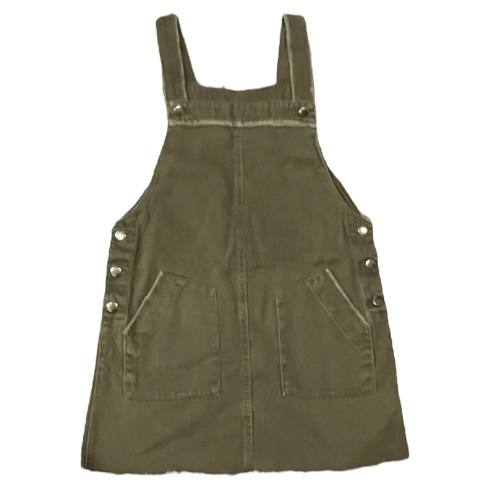 FOREVER 21 Size Small Green Denim Frayed Hem Jumper